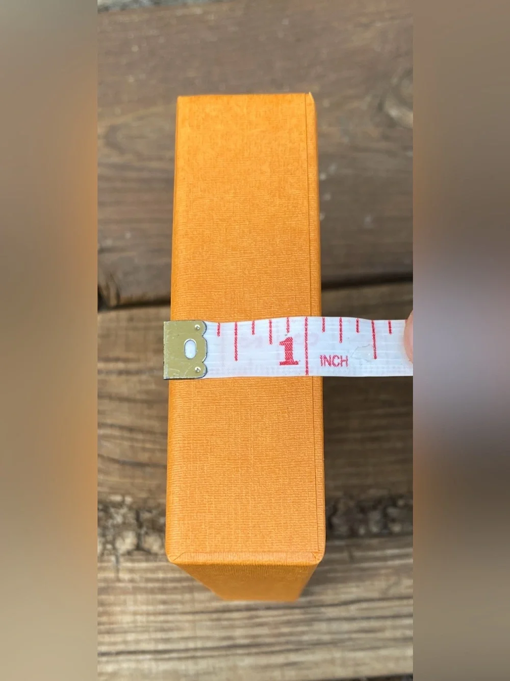 Louis Vuitton Orange Box with Blue Logo and Blue Pull